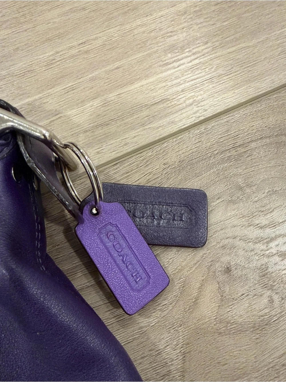 Coach Legacy Leather Hobo Crossbody Bag Purple Marine Plum Tassels 31242